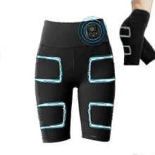 (M)Ems Muscle Stimulator Massage Pants Intelligent Slimming Yoga Shorts Usb Charged For Body Toning