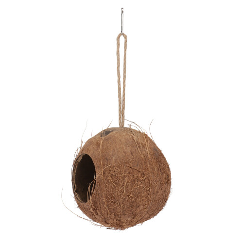 1Pc Light Brown Coconut Shell Lizard Birds Hiding House Pet Supply