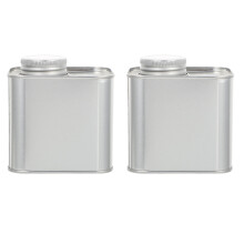 2Pcs Tinplate Tea Storage Containers