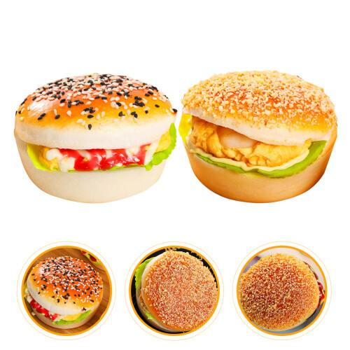 2Stk Simulation Burger Pu Für Backen Fotografie 2