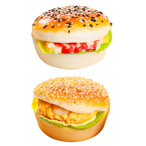 2Stk Simulation Burger Pu Für Backen Fotografie 1