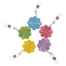 5Stk Blumen Abzeichenhalter Mit Clip Für ID Namensschild