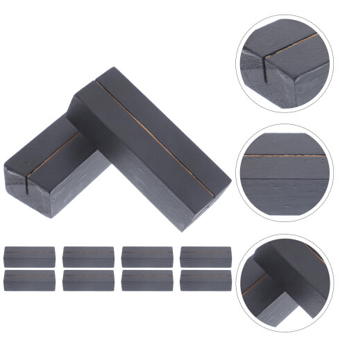 Note Clip Halter Schwarz Holz 10 Tischdeko 2