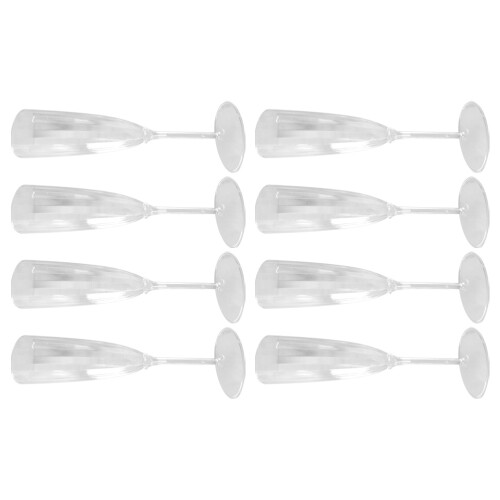 8Stk. Kunststoff Sektflöten 180 Ml
