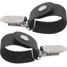 2St Zwarte Leren Hoedhouder Clips Voor Tassen En