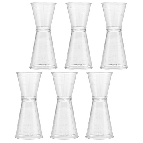6Stk Kunststoff Doppelte Jigger Messbecher Für Barcocktails