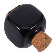 Praktische Keramik Flüssigkeitsflasche Mit Holzkorken Schwarz