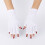 Witte Zonbeschermende Halve Handschoenen Stretch 3
