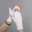 Witte Zonbeschermende Halve Handschoenen Stretch 6