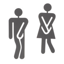1 Paar Toiletten Schilder, Sanitär Richtungsschilder