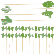100Stk Kaktus Topping Spieße Cocktail Snack Dessert Mix-Style