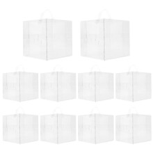 10Stk Transparente Kuchenboxen Mit Henkeln Für