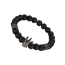 Fashion Herren Armband Kronenform Handgemachte Perlen