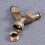 2- Doppelter Gartentürstecker Adapter Massivem Messing 3