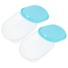 1 Set 2St Oval Kuchenboxen Eiskrembehälter Kunststoff Eiskübel Boxen