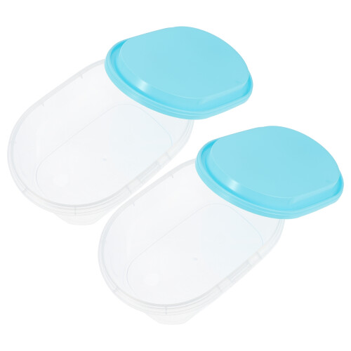 1 Set 2St Oval Kuchenboxen Eiskrembehälter Kunststoff Eiskübel Boxen