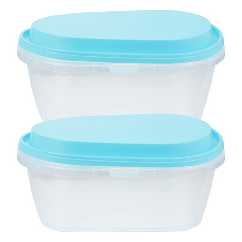 1 Set 2St Oval Kuchenboxen Eiskrembehälter Kunststoff Eiskübel Boxen 2