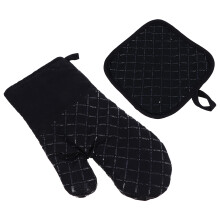 1 Set Backofenhandschuhe Und Topflappen Hitzebeständig Für Die Küche
