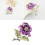 Legering Imitatie Blad Glitter Speld Paars 2