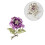 Legering Imitatie Blad Glitter Speld Paars 5
