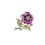 Legering Imitatie Blad Glitter Speld Paars 6