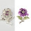 Legering Imitatie Blad Glitter Speld Paars 8