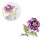 Legering Imitatie Blad Glitter Speld Paars 3