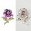 Legering Imitatie Blad Glitter Speld Paars 7