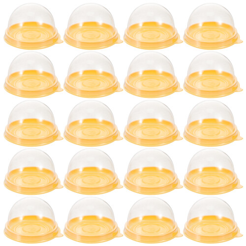 100Stk Eigelb-Puff-Verpackungsboxen Dessert-Backkeks-Behälter 2