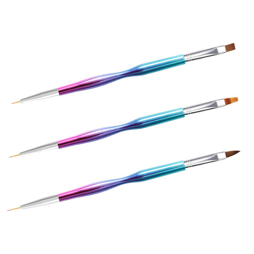 3Stk Doppelseitiger Nagel Pinsel Premium Werkzeug