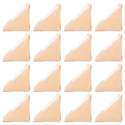 100Stk Kraft Sandwichboxen Sandwichverpackung Papier