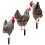 3Stück Yard Chicken Steckerdekoration Eingesteckte Huhn- 11