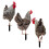3Stück Yard Chicken Steckerdekoration Eingesteckte Huhn- 9