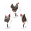 3Stück Yard Chicken Steckerdekoration Eingesteckte Huhn- 2