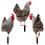 3Stück Yard Chicken Steckerdekoration Eingesteckte Huhn- 7