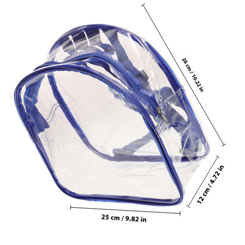 Clear Rucksack Transparenter Leichter Schultergurt 1
