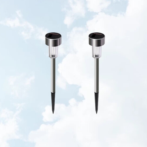 2 Solarbetriebene LED Leuchten Für 1