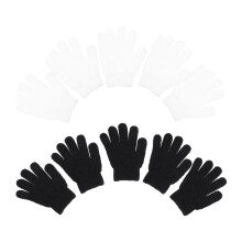 10Stück Peeling Duschhandschuhe Fünffinger Körperwaschhandschuhe