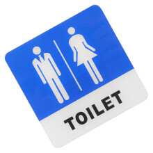 Unisex Badezimmer Schild Frau Toiletten Aufkleber Acrylglas