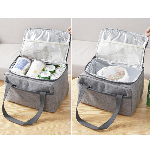 Lunch Tote Bag Damen Kühltasche Grau 2