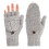 1 Paar Damen Wollhandschuhe Mit Fäustling Winter (Grau) 8