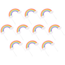10Stk Rainbow Cake Toppers Geburtstagskuchen Für Kinder Party