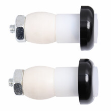 Mountain Bike Lenkergriffe Mit Lichtern, LED Blinker, Aluminium Schwarz