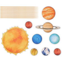 1 Set Planeten Kuchendekoration Sonnensystem Geburtstagskuchen