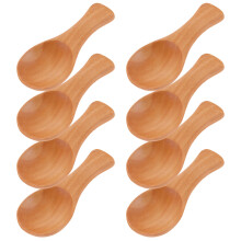 10Stk Mini Holzlöffel Für Salz Tee Eiskugeln Kurzer Griff