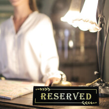 2Stk Tischplatte Schild Reservierter Platz Karte
