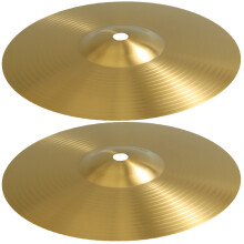 2Stück Becken Set Schlagzeug Jazz Becken Messing Crashbecken