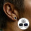 6 Paar Magnet Ohrstecker Für Männer Silber Magnet 8