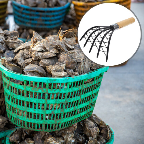 1Stück Muschelrechen Mit Austernschale Grabwerkzeug 1