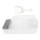 White Plastic Cat Litter Potty Semi-Enclosed Splash-Resistant Pan 1